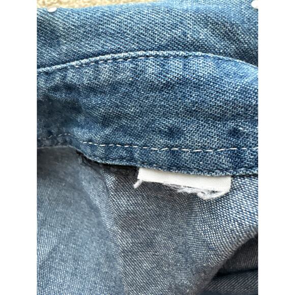 Vintage Star Embroidered Denim Chambray Shirt L - Picture 4 of 4